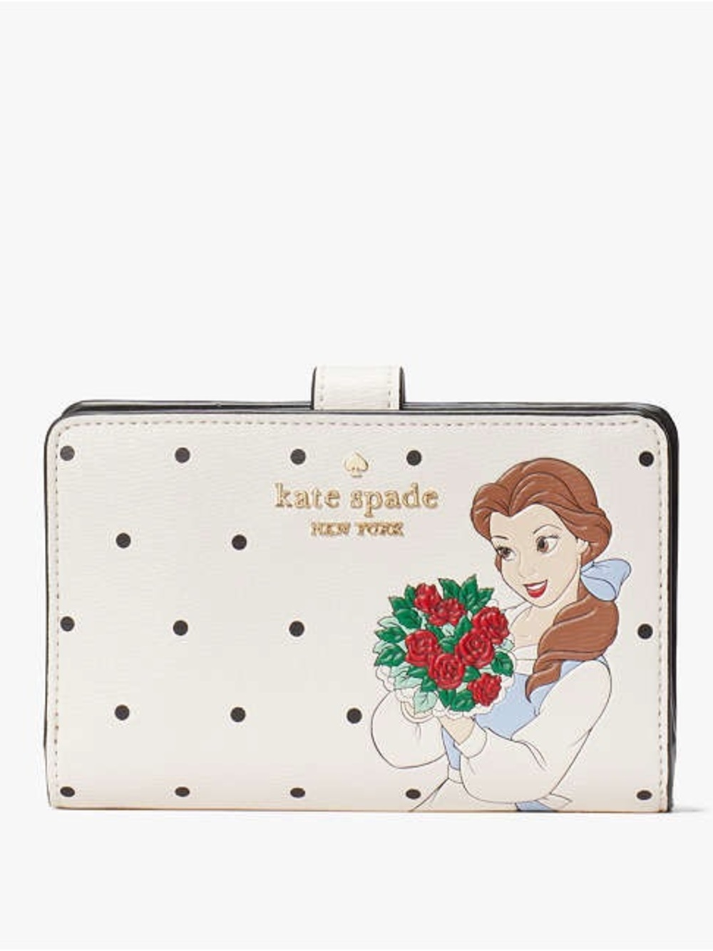 NWT-Disney x Kate Spade-Belle🌹Beauty & the Beast-Med Compact Bifold Wallet-$229 - Picture 11 of 13